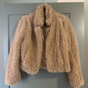 Blank NYC | Plush Pink Faux Fur Jacket- M